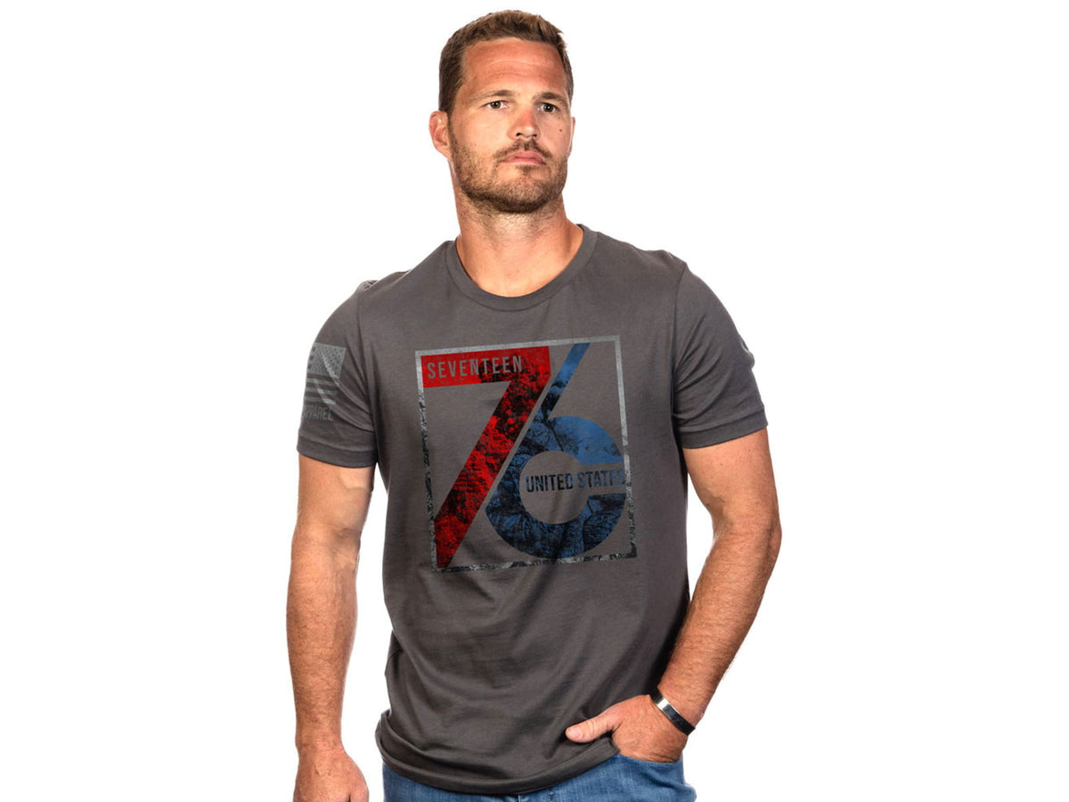 Nine Line Nine Line American Patriot 1776 T-Shirt - Men's Heavy Metal Small SEVSIXTSHEAVYMETALS