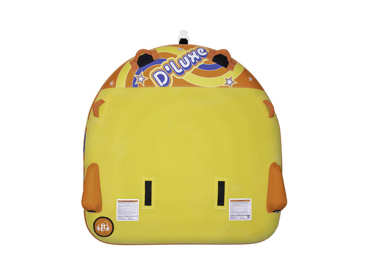 Full Throttle D'Luxe Flocked Two Person Tube Yellow 30210030000217