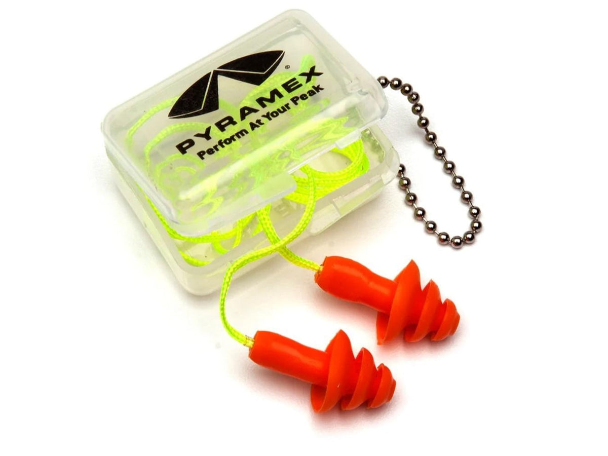 Pyramex Reusable Earplugs in Plastic Case 25dB Orange 1/pair B270DFC3 PIPYRP3001
