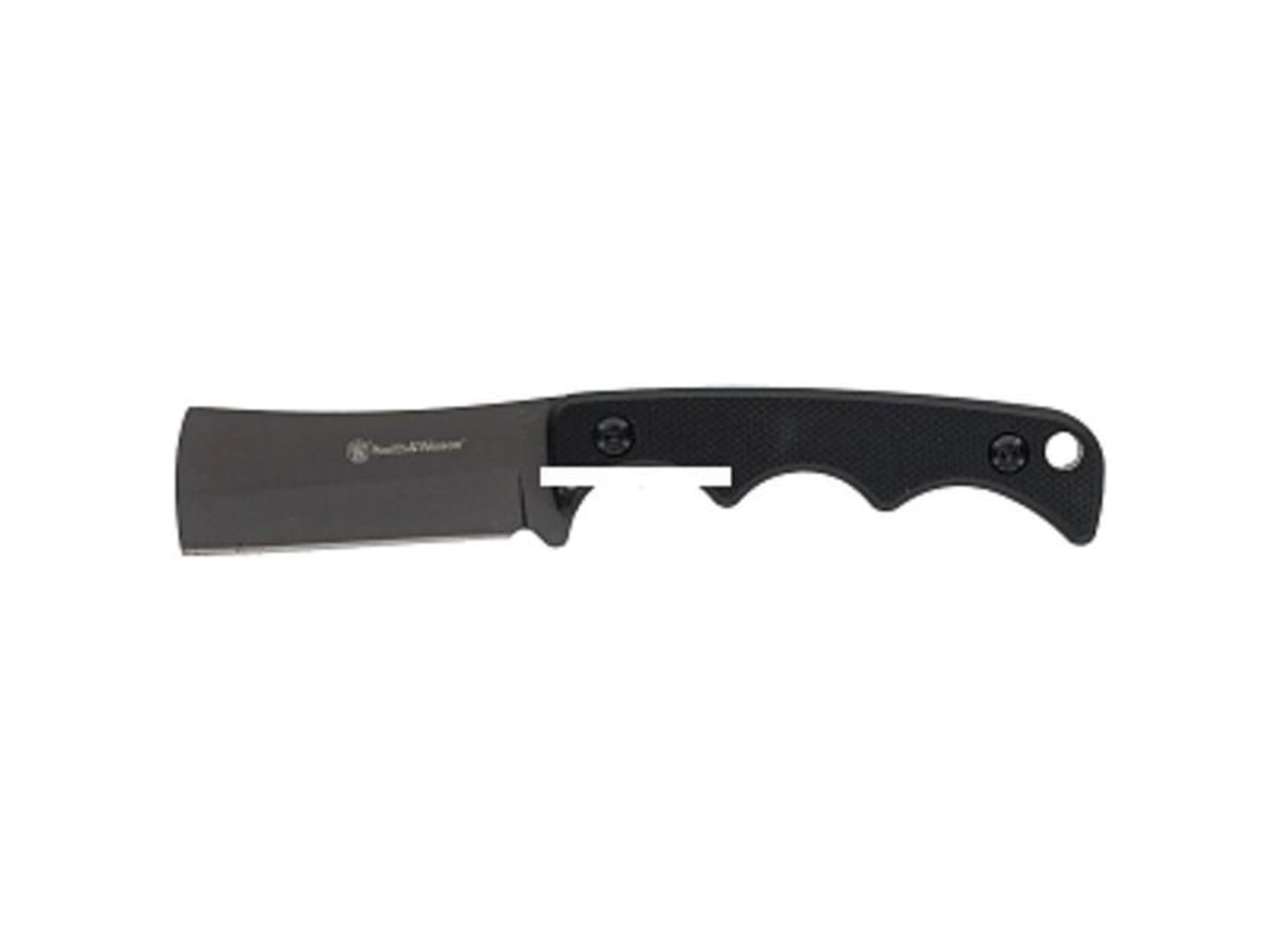 Old Timer Smith & Wesson H.R.T. Cleaver Neck Fixed Knife 2 Cleaver Blade Black with Nylon Sheath 92D395B6 PF1193152