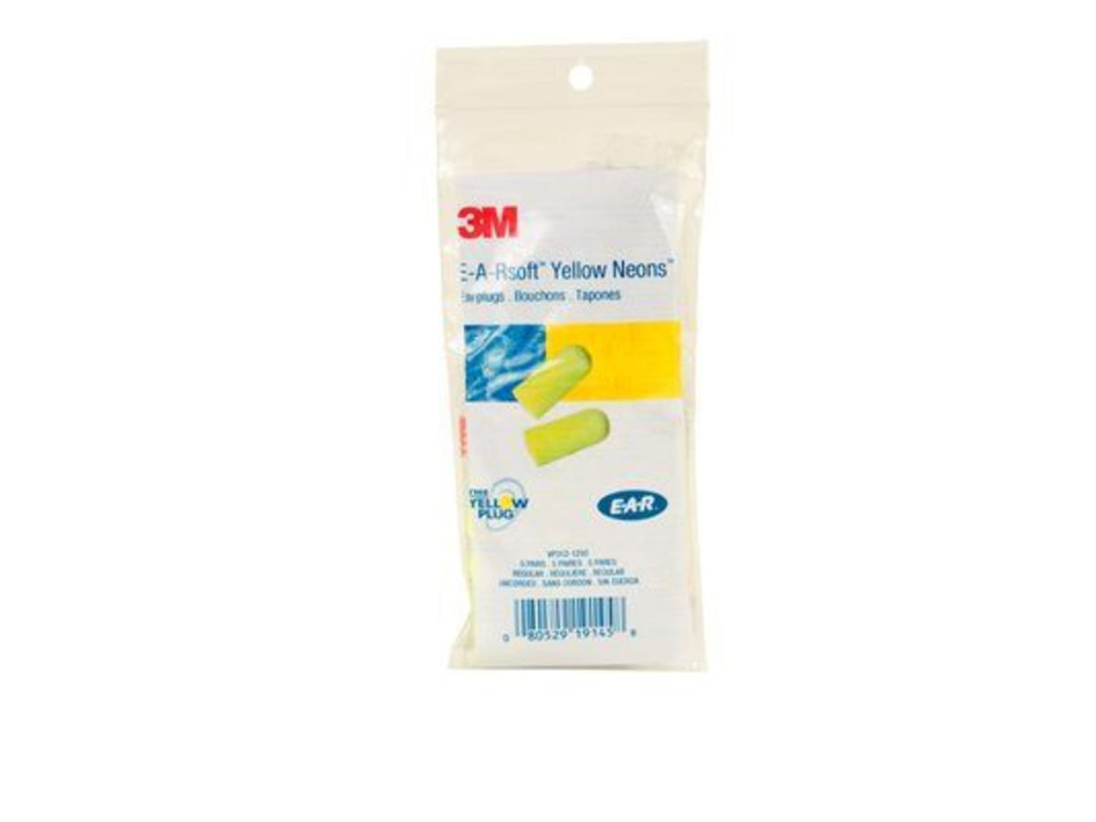 3M Earsoft Yellow Neon Reg Corded 311-1250 Box