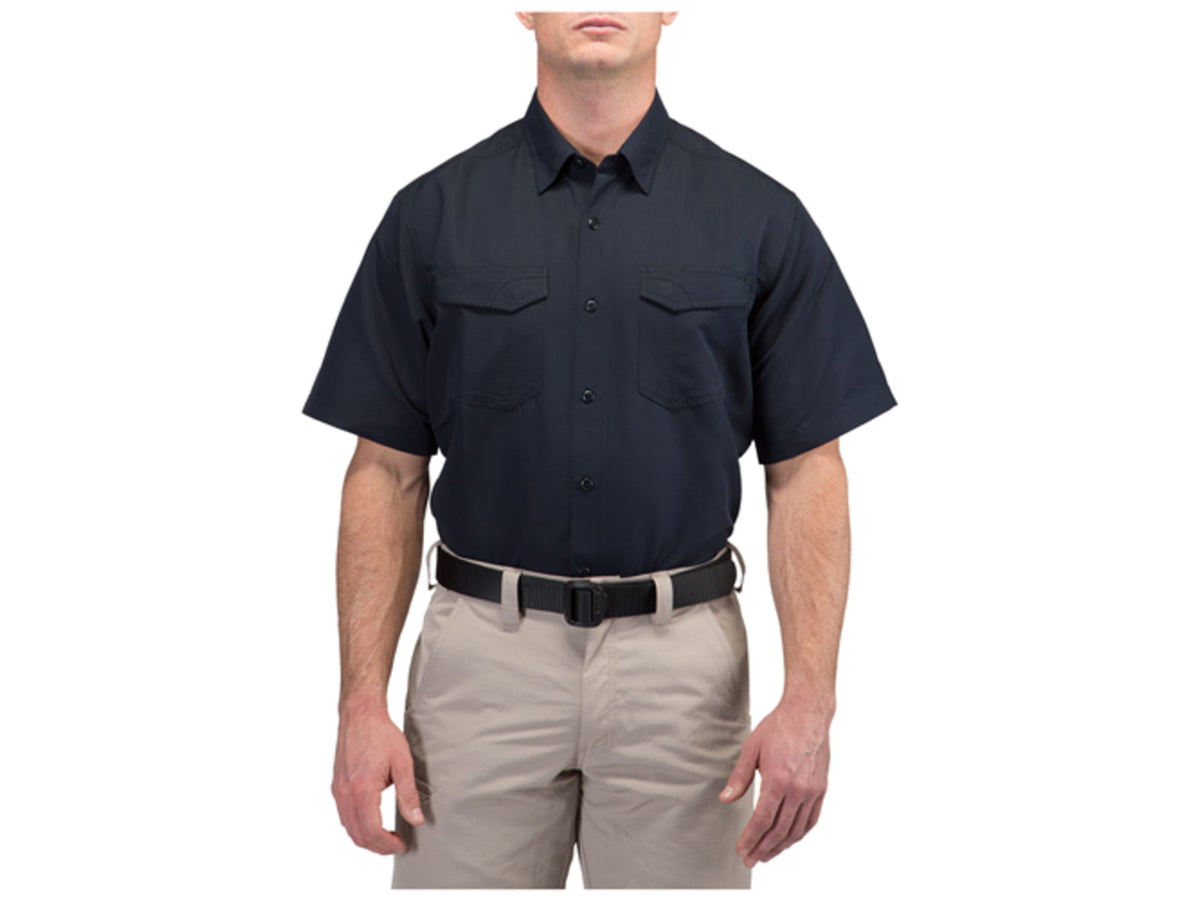 5.11 Tactical Fast-Tac Short Sleeve Shirt - Men's Dark Navy Medium 71373ABR-724-M
