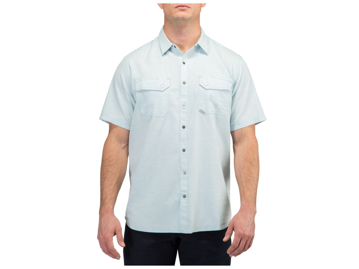 5.11 Tactical Herringbone Short Sleeve Shirt - Men's Breeze Herringbone Small Regular 71375-780-S