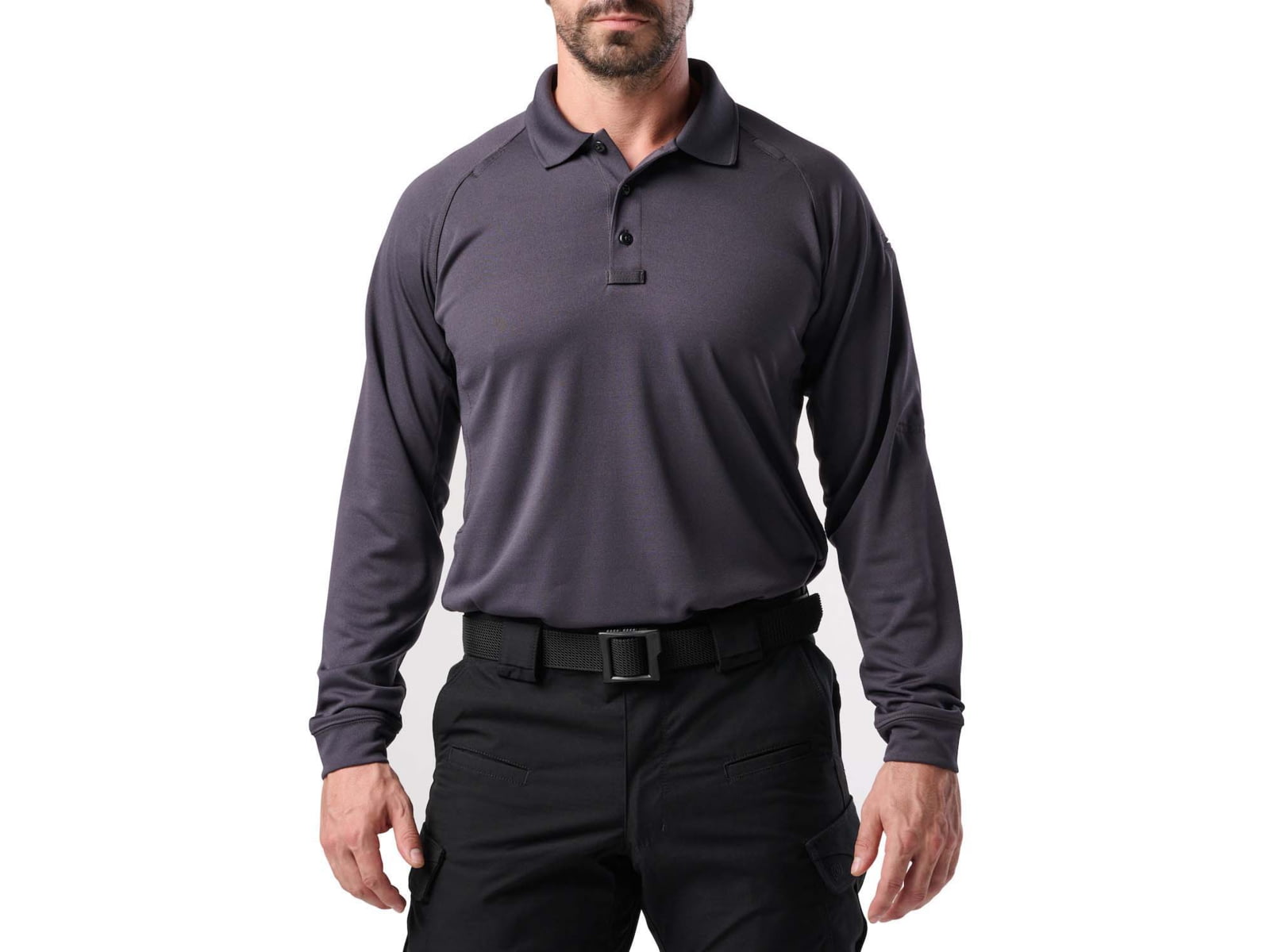 5.11 Tactical Performance Long Sleeve Polo - Men's Large Uniform White 72049-018-L