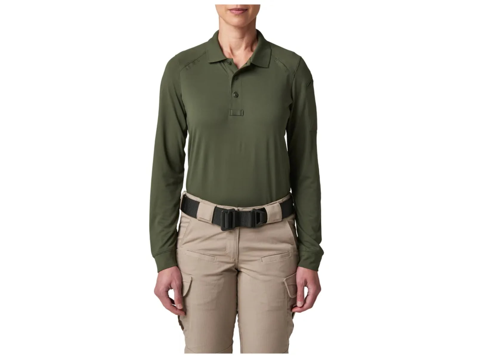 5.11 Tactical Wm Helios L/s Polo Tdu Green - 32013-190-M