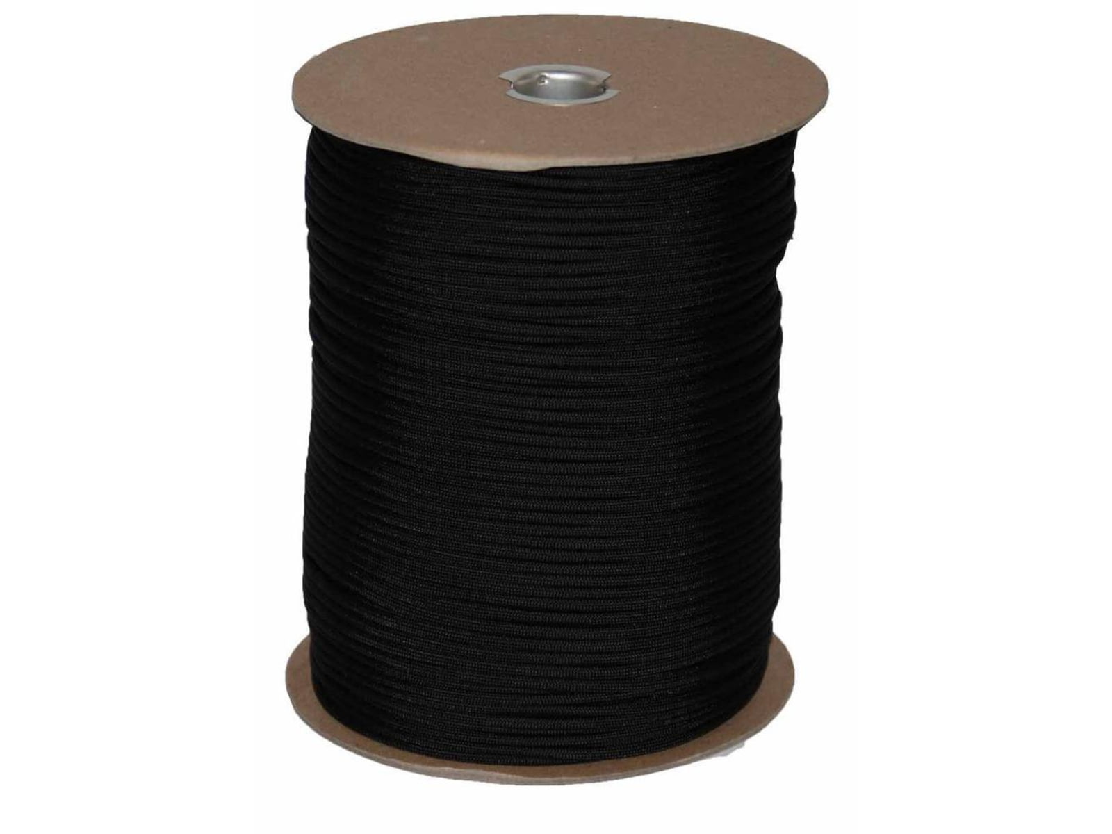 E.L. Wood Braiding Co. Inc. Mero 550 Paracord 1000ft 550 lb Black 020