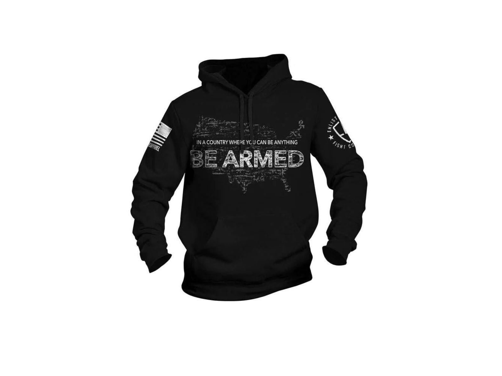 Nine Line NLA E9 Be Armed Hoodie Black S 17808E53 NVE9ARMEDHBLACKS