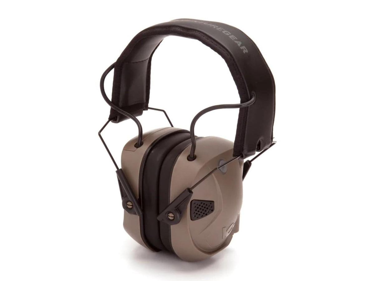 Pyramex Amp BT Electronic Earmuff 26dB Tan with Bluetooth FF28A424 PIVGPME31BT