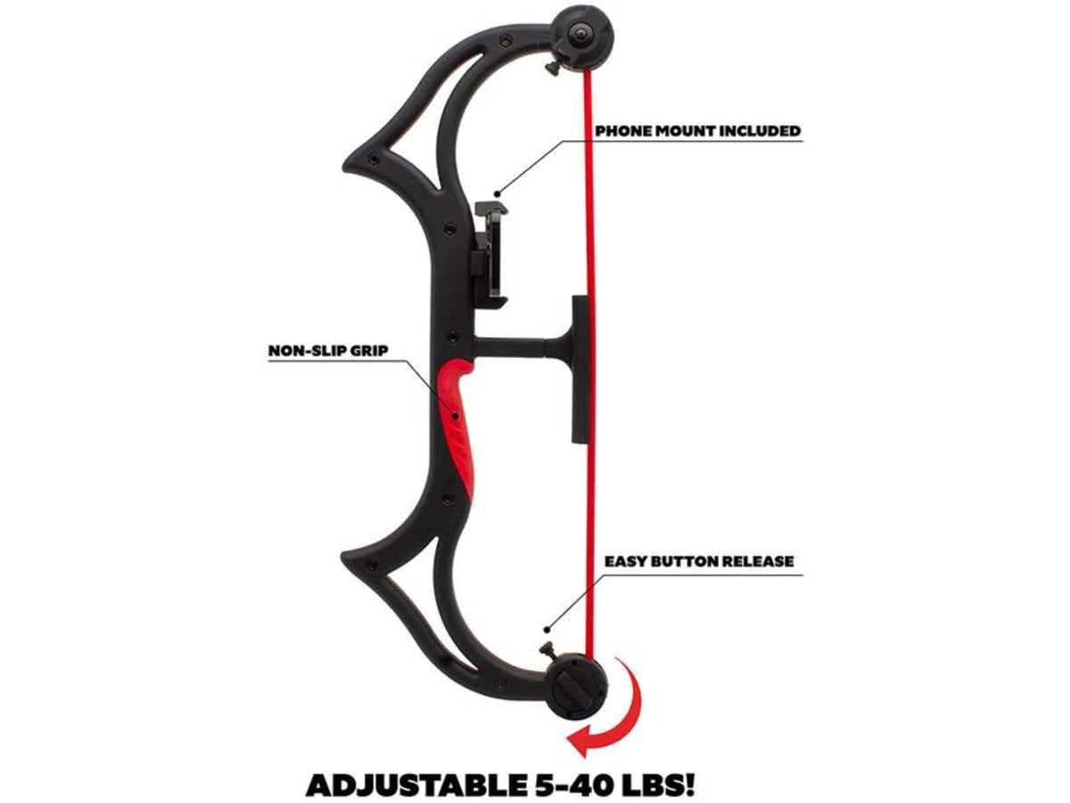 AccuBow Nano Archery Trainer Ambidextrous 5-45lb Black AccuBow-NANO-01