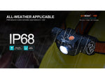 Acebeam H30 1 x 21700 CREE XHP70.2 LED Rechargeable Headlamp 4000 Lumens Cool White/ Green/ Red Black H30 R+G -CW