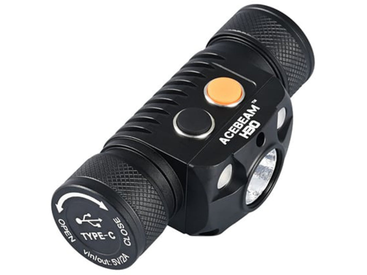 Acebeam H30 1 x 21700 CREE XHP70.2 LED Rechargeable Headlamp 4000 Lumens Cool White/ Green/ Red Black H30 R+G -CW