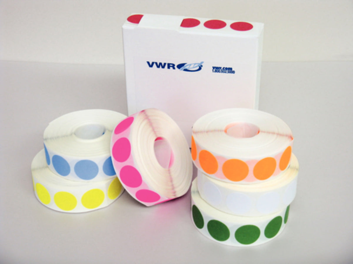 VWR Vwr Label Dot Wht 3/4 Rl1000 VWR-D24-1-C Unit CS