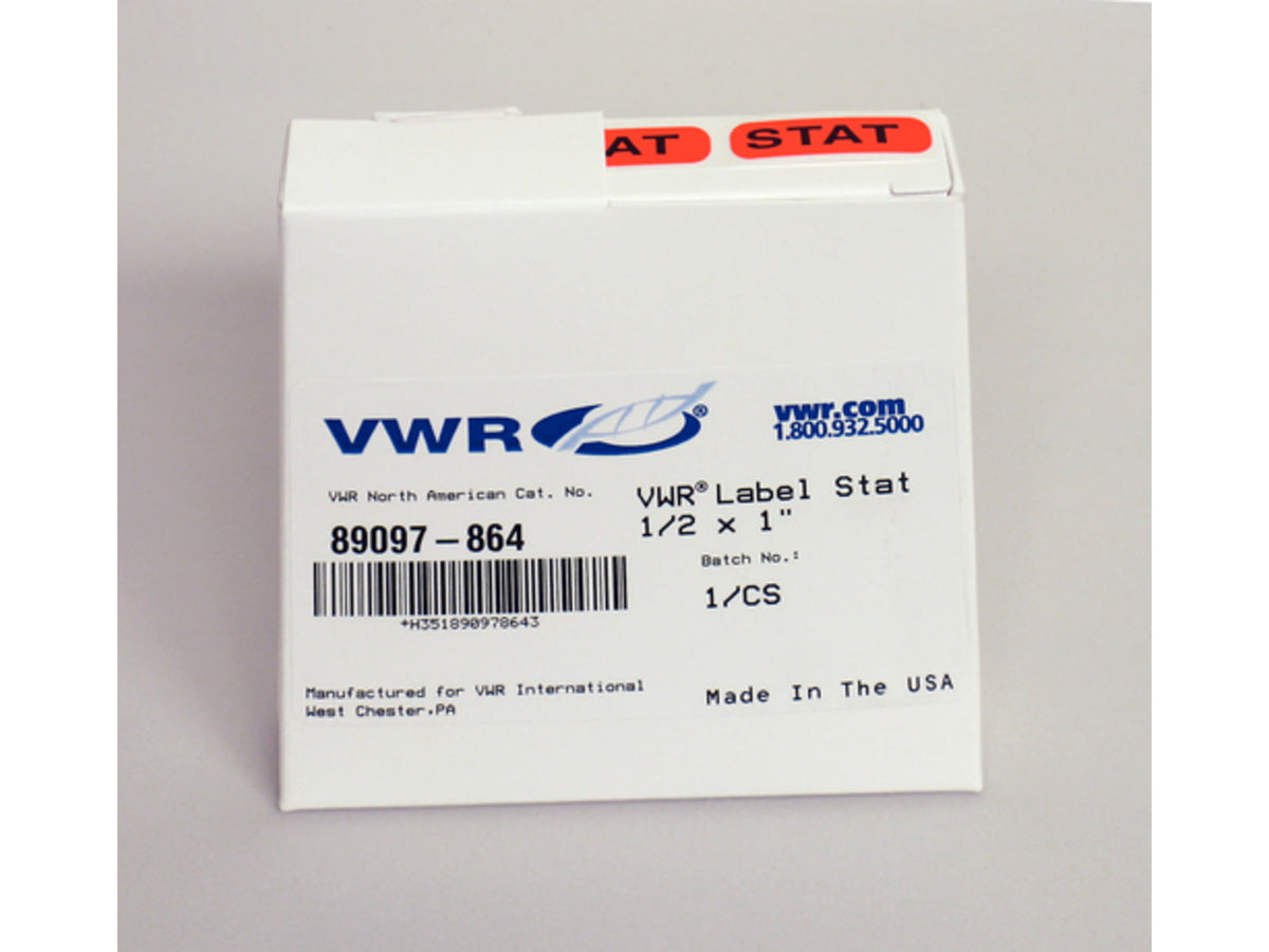 VWR Vwr Label Stat 1/2x1 Rl1000 VWR-L25-C Unit CS