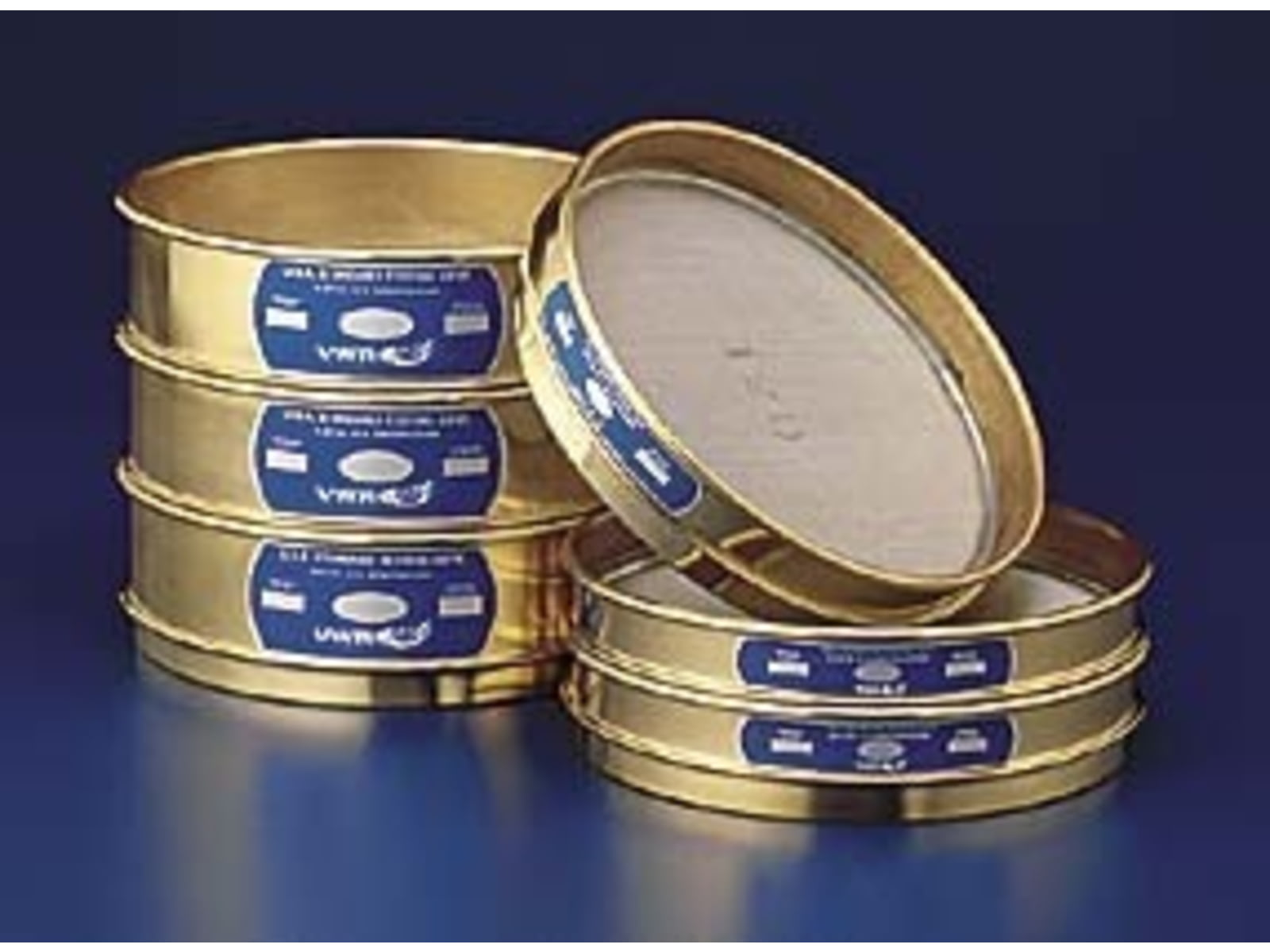 VWR Testing Sieves 8 Brass Frame Stainless Steel Wire Cloth 40BS8H Half Height