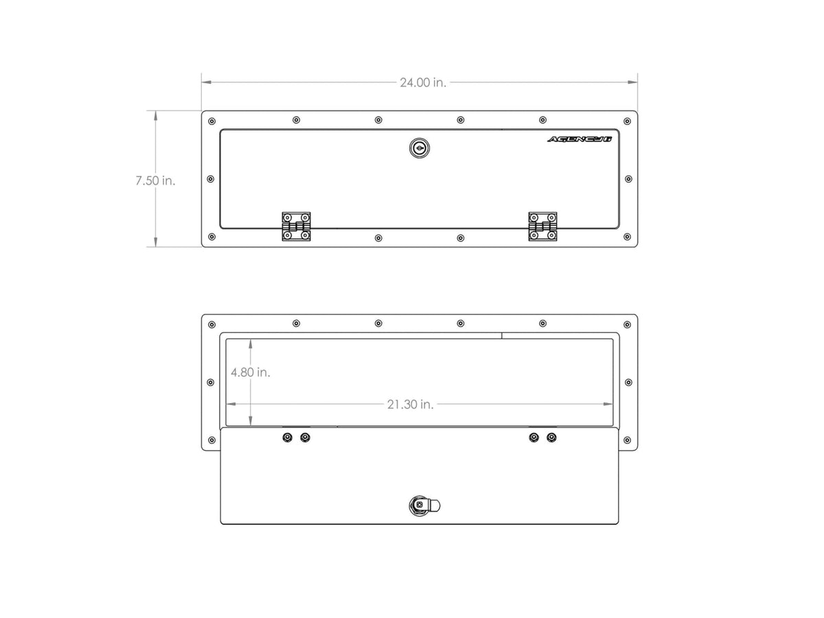 Agency 6 24in Universal Lock Box Black Universal Box 24x7.5
