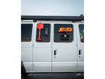 Agency 6 Ford E350 Passenger Side Window GRIDS Left Barn Door Black GRIDS-E350 Pass Mid