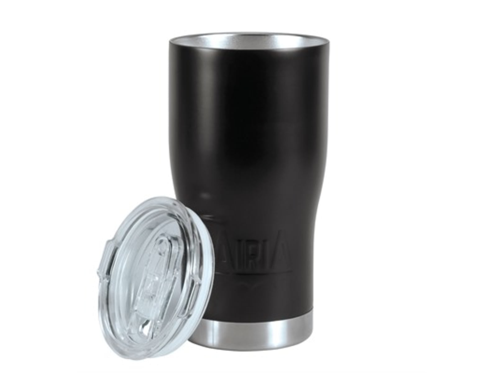 AiriA Wanderer Stainless Steel Tumbler Travel Mug w/ Spill Proof Lid Black / Stainless Steel 20 oz 0024
