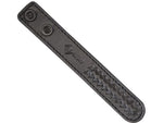 Aker Leather Model 530 Double Snap 1inch Wide Belt Keepers Chrome Snap Basketweave Black A530-BW-CH