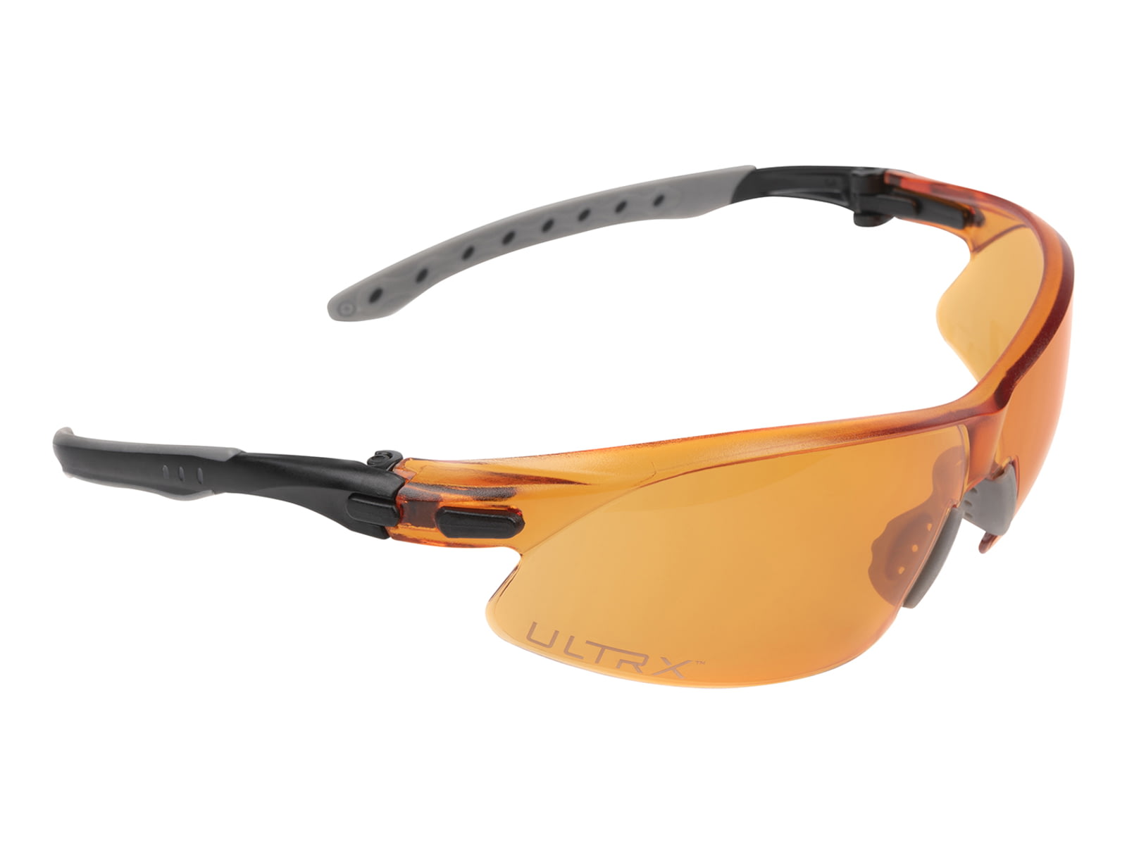 Allen ULTRX Keen Safety Glasses Black Frame Amber Lens