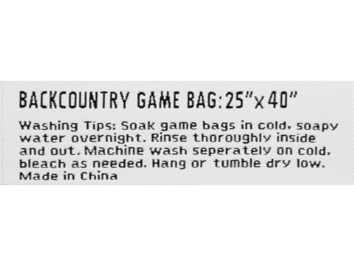 Allen BackCountry Elk Quarter Game Bag White Polyester 6592