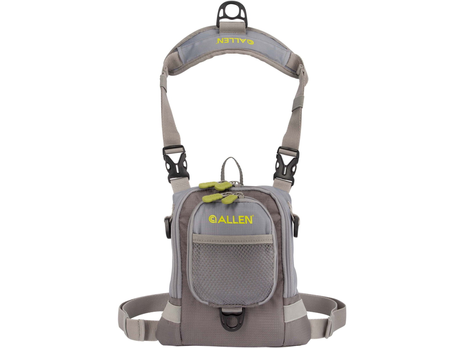 Allen Bear Creek Micro Fly Fishing Chest Pack Fits up to 2 Tackle/Fly Boxes Gray/Lime