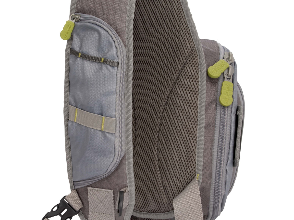 Allen Cedar Creek Fly Fishing Sling Pack Fits up to 4 Tackle/Fly Boxes Gray/Lime 6362