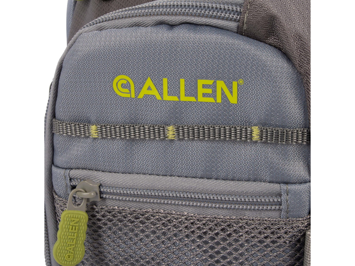 Allen Cedar Creek Fly Fishing Sling Pack Fits up to 4 Tackle/Fly Boxes Gray/Lime 6362