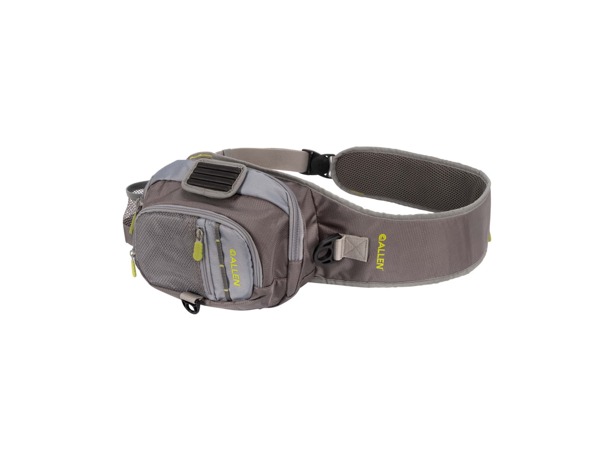 Allen Cedar Creek Fly Fishing Sling Pack Fits up to 4 Tackle/Fly Boxes Gray/Lime 6362
