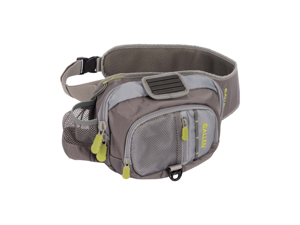 Allen Cedar Creek Fly Fishing Sling Pack Fits up to 4 Tackle/Fly Boxes Gray/Lime 6362