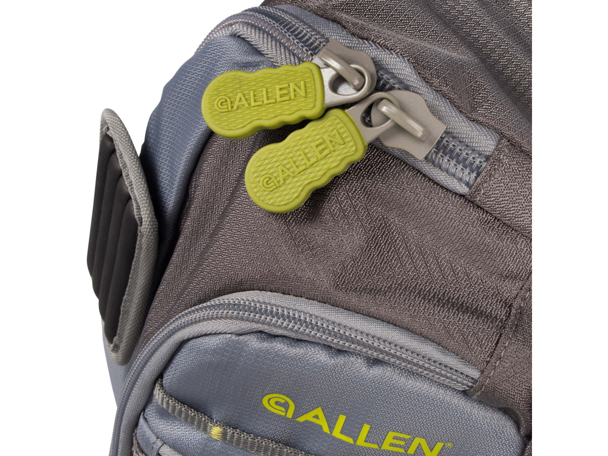 Allen Cedar Creek Fly Fishing Sling Pack Fits up to 4 Tackle/Fly Boxes Gray/Lime 6362