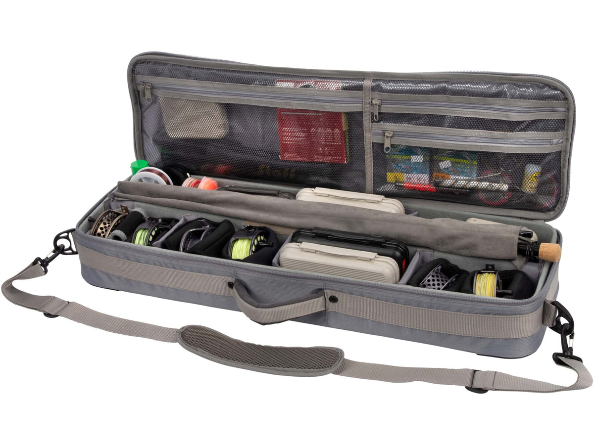 Allen Cottonwood Fly Fishing Rod and Gear Bag Case - Outdoor Storage for up to 4 Fishing Rods - Heavy-Duty Honeycomb Frame for Carrying Your Fishing