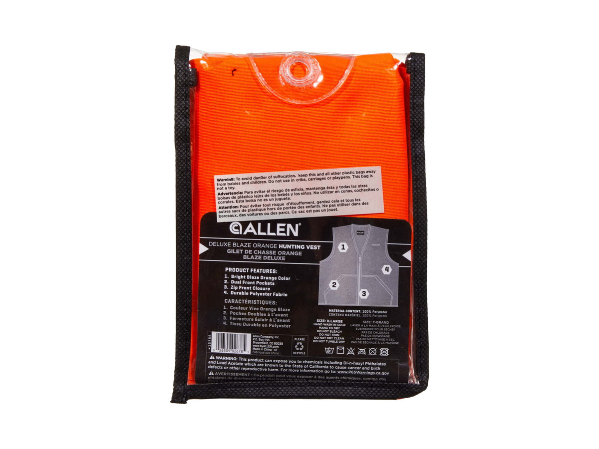 Allen Deluxe Blaze Orange Hunting Vest