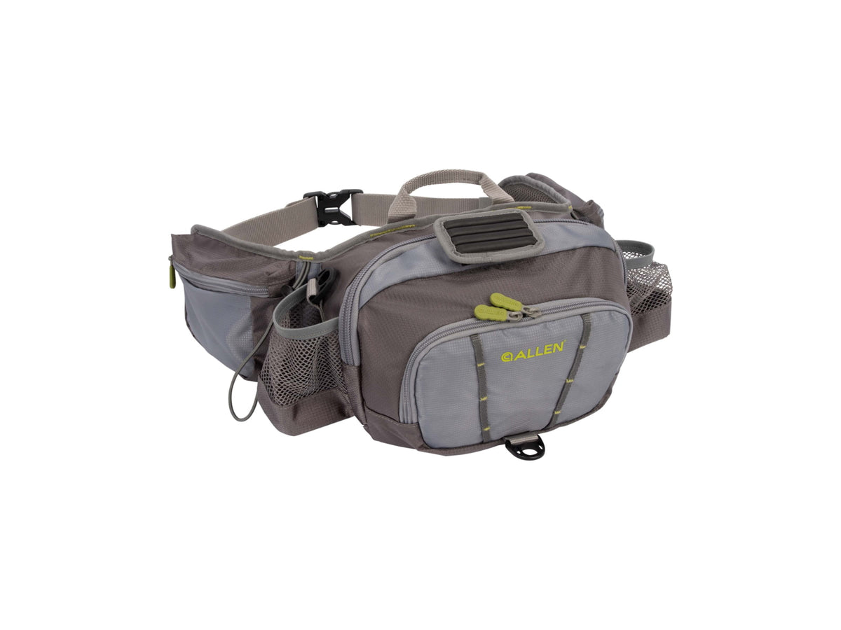 Allen Eagle River Lumbar Fly Fishing Pack Fits up to 6 Tackle/Fly Boxes Gray/Lime 6378
