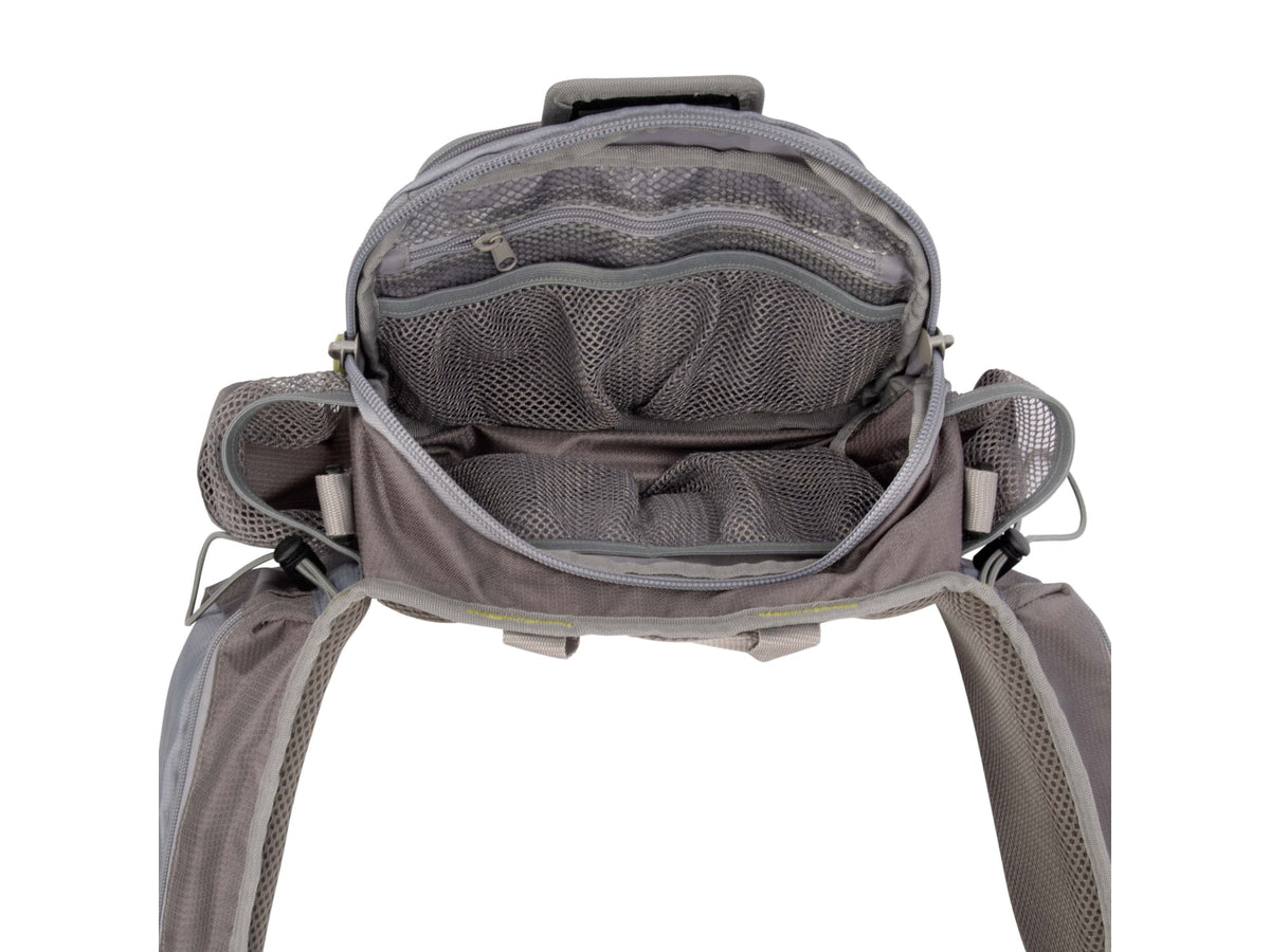 Allen Eagle River Lumbar Fly Fishing Pack Fits up to 6 Tackle/Fly Boxes Gray/Lime 6378