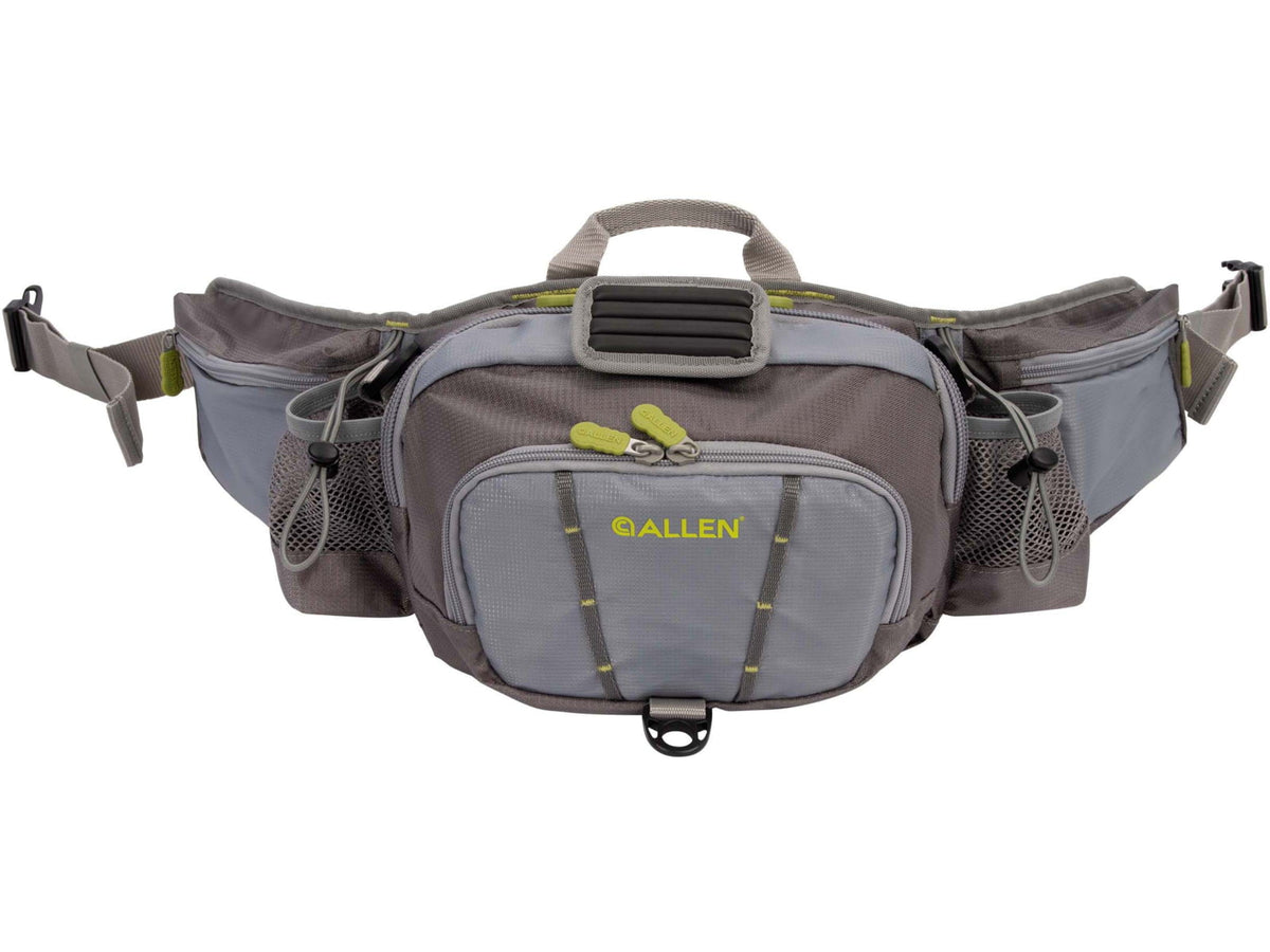 Allen Eagle River Lumbar Fly Fishing Pack Fits up to 6 Tackle/Fly Boxes Gray/Lime 6378