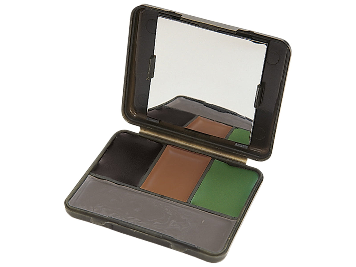 Vanish Camo Face Paint Compact with Mirror 4-Colors Black Brown Gray & Olive