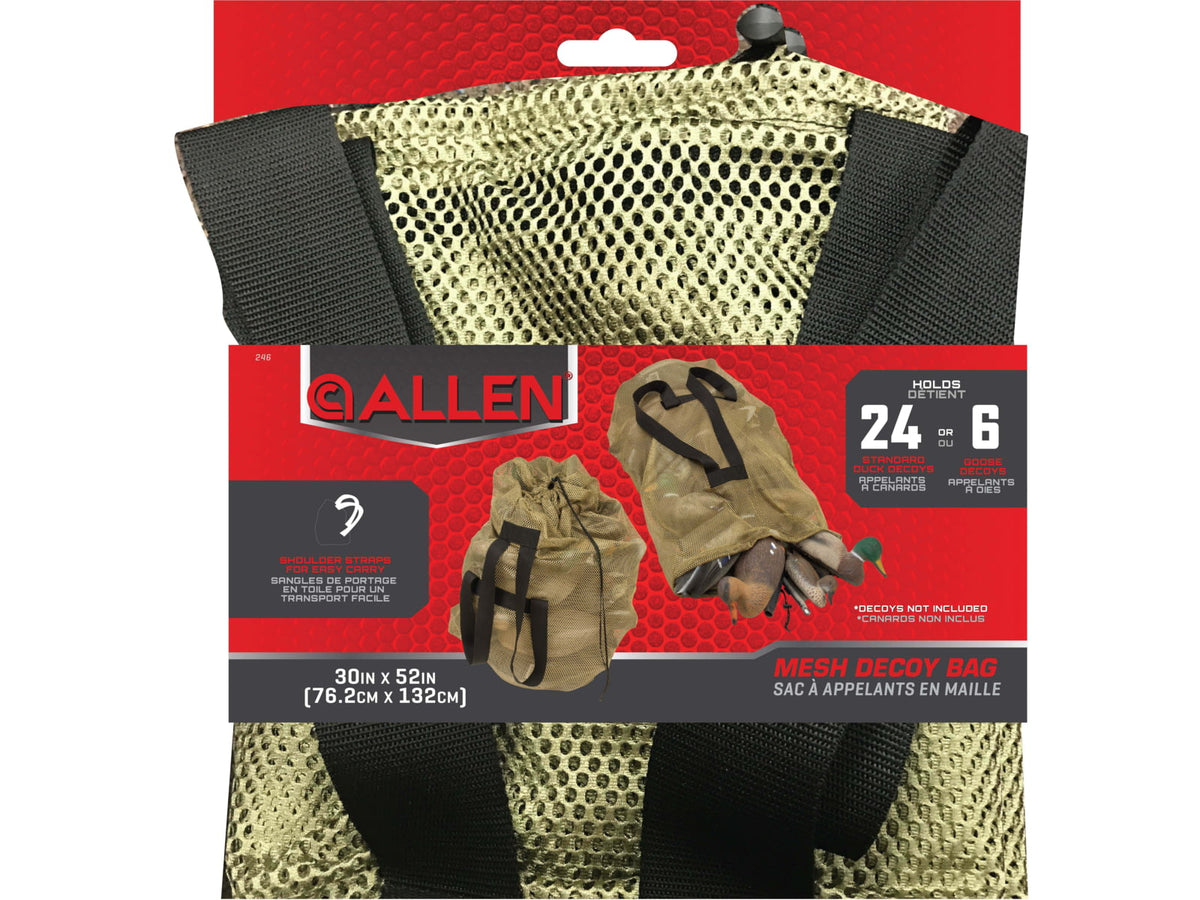 Allen Mesh Decoy Bag Fits 24 Standard Duck Decoys Olive Green 30 in x 52 in 246