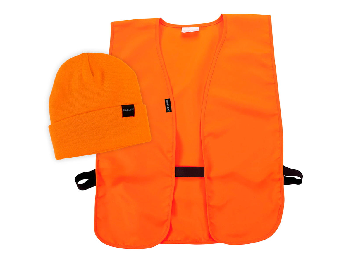 Allen Stocking Cap & Vest Combo - Men's Blaze Orange Medium - Extra Large