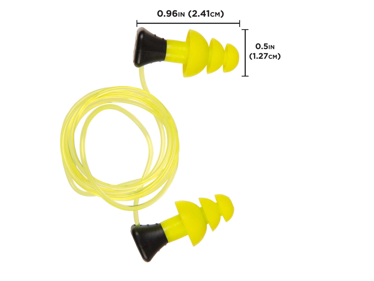 Allen ULTRX Tethered Silicone Ear Plugs 3-Pairs Yellow