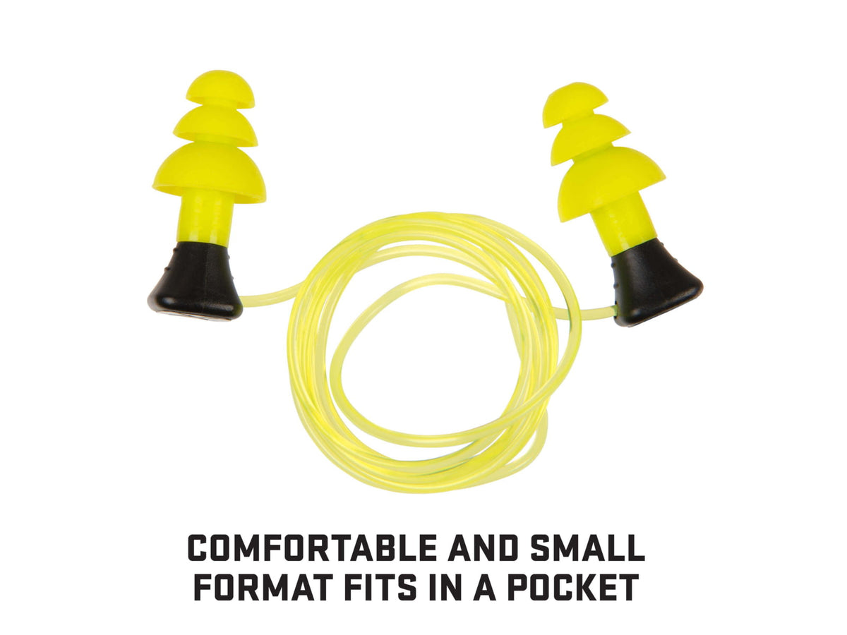 Allen ULTRX Tethered Silicone Ear Plugs 3-Pairs Yellow