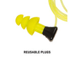 Allen ULTRX Tethered Silicone Ear Plugs 3-Pairs Yellow