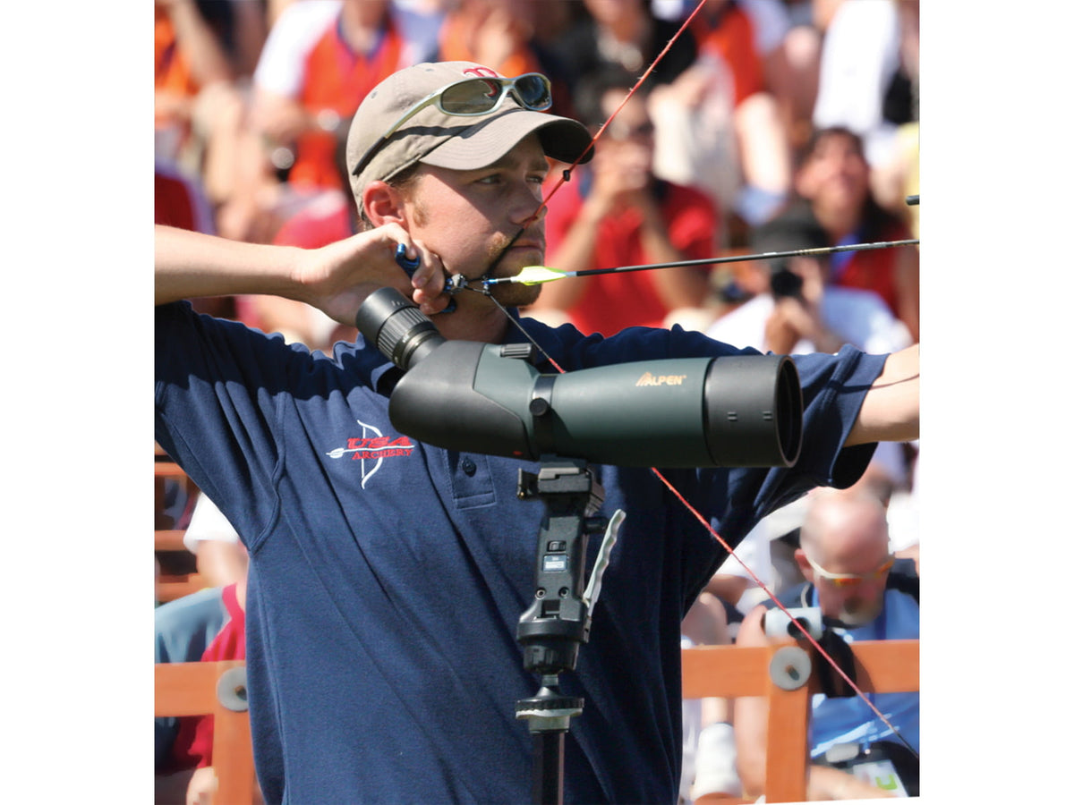 Alpen 20-60x80mm Angled Waterproof Spotting Scope - 45 Degree Eyepiece Nylon Case Portable 12in Swivel-Head Tripod