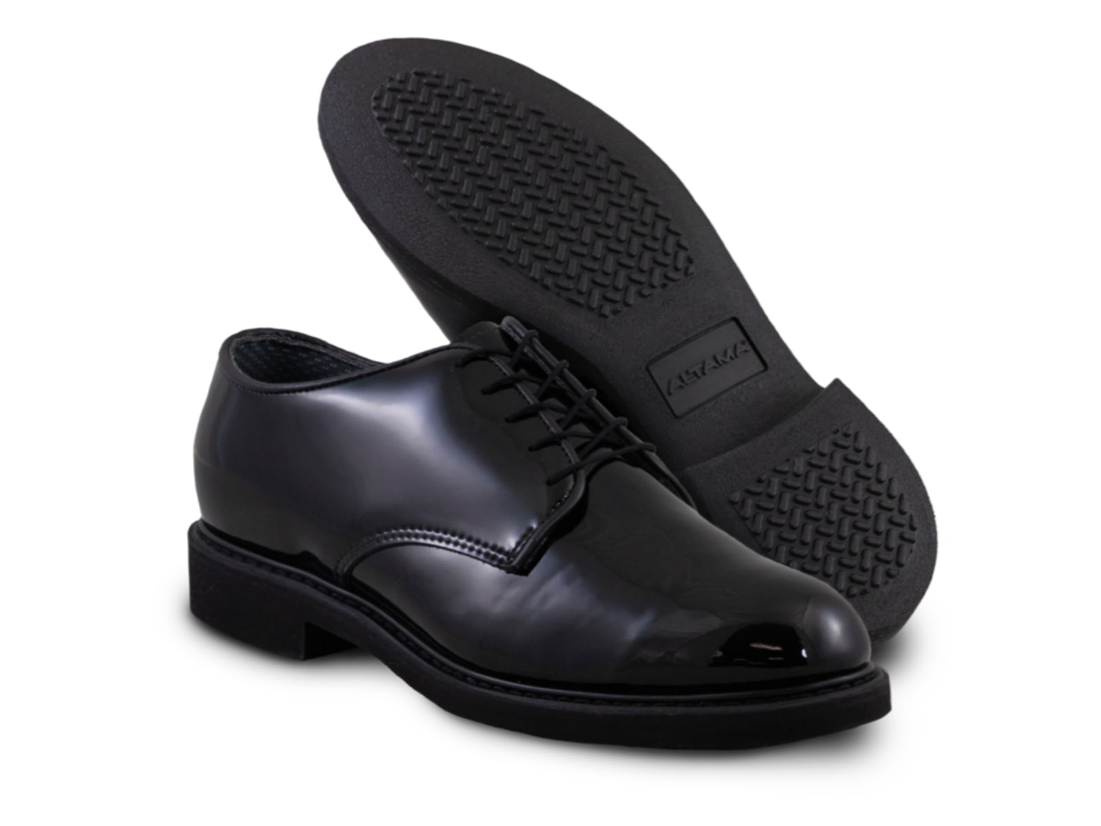 Altama O2 Oxford Gloss Leather Shoes - Mens Black Wide 9.5 US