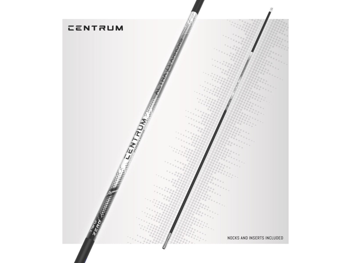 Altra Arrows 204 Centrum Limited .001 Arrow Shafts 350 Spine Fletched Set of 12 Black