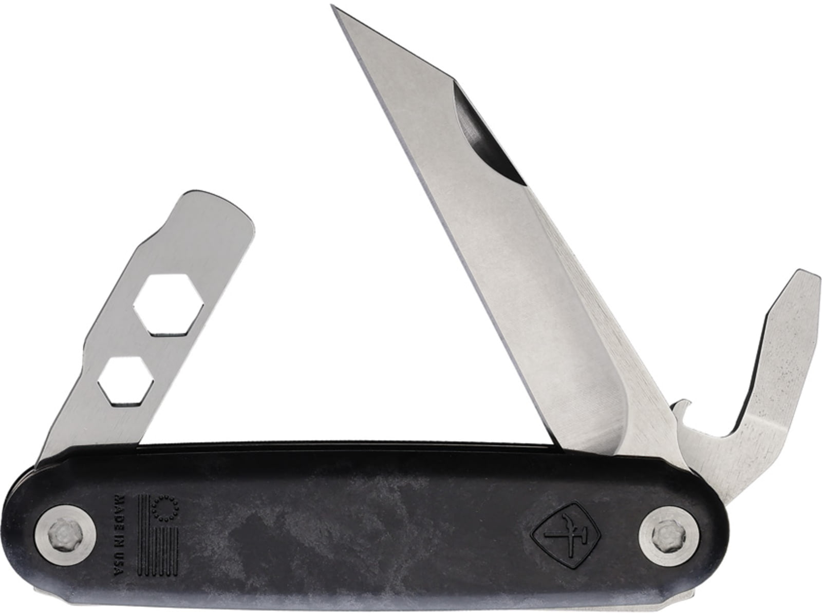 American Service Knife The Iron Sides Folder Seax CF ASK004CF
