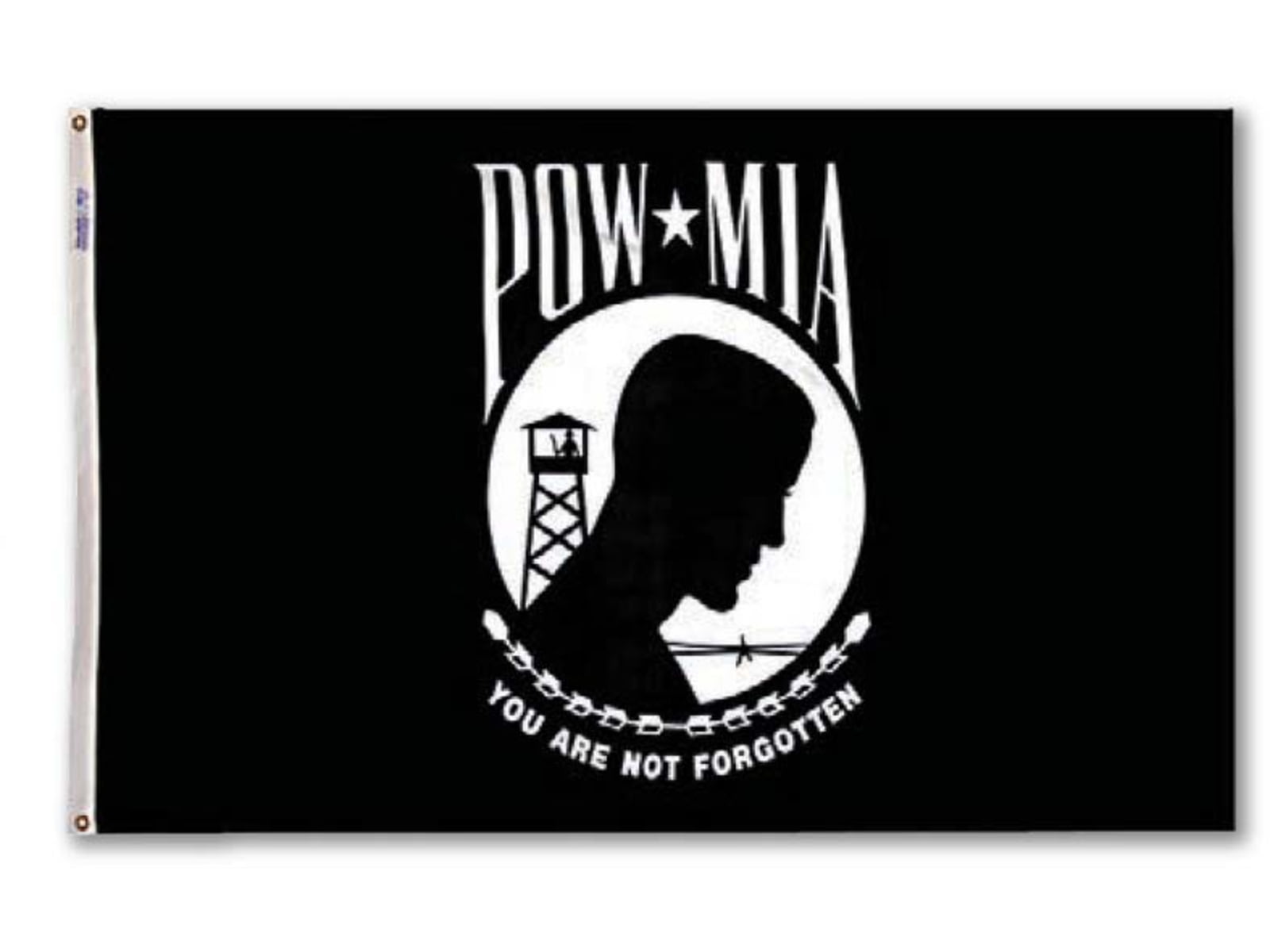 Annin Flags POW/MIA Nylon Flag Black/White 3ft x 5ft