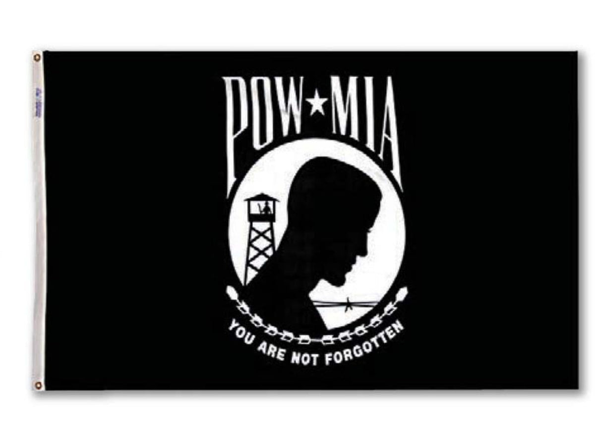 Annin Flags POW/MIA Nylon Flag Black/White 3ft x 5ft