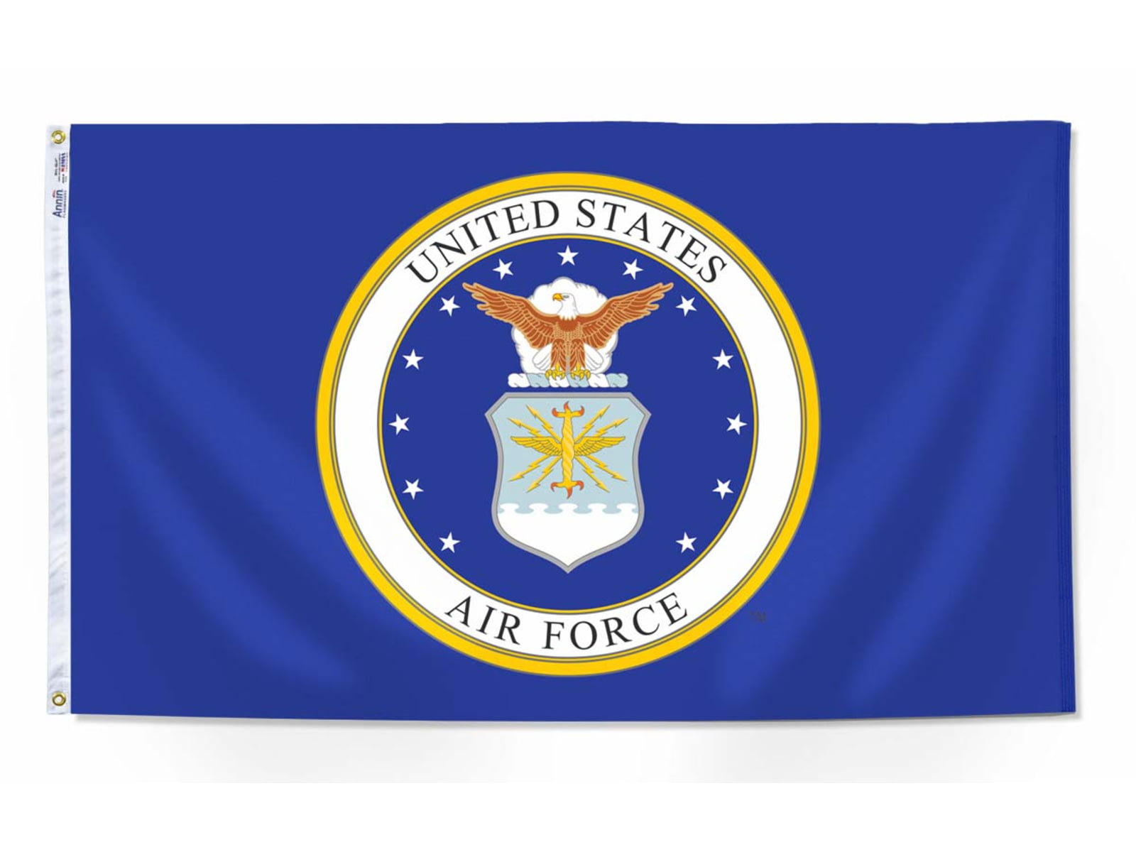 Annin Flags US Airforce Nylon Flag Blue/White/Gold 3ft x 5ft
