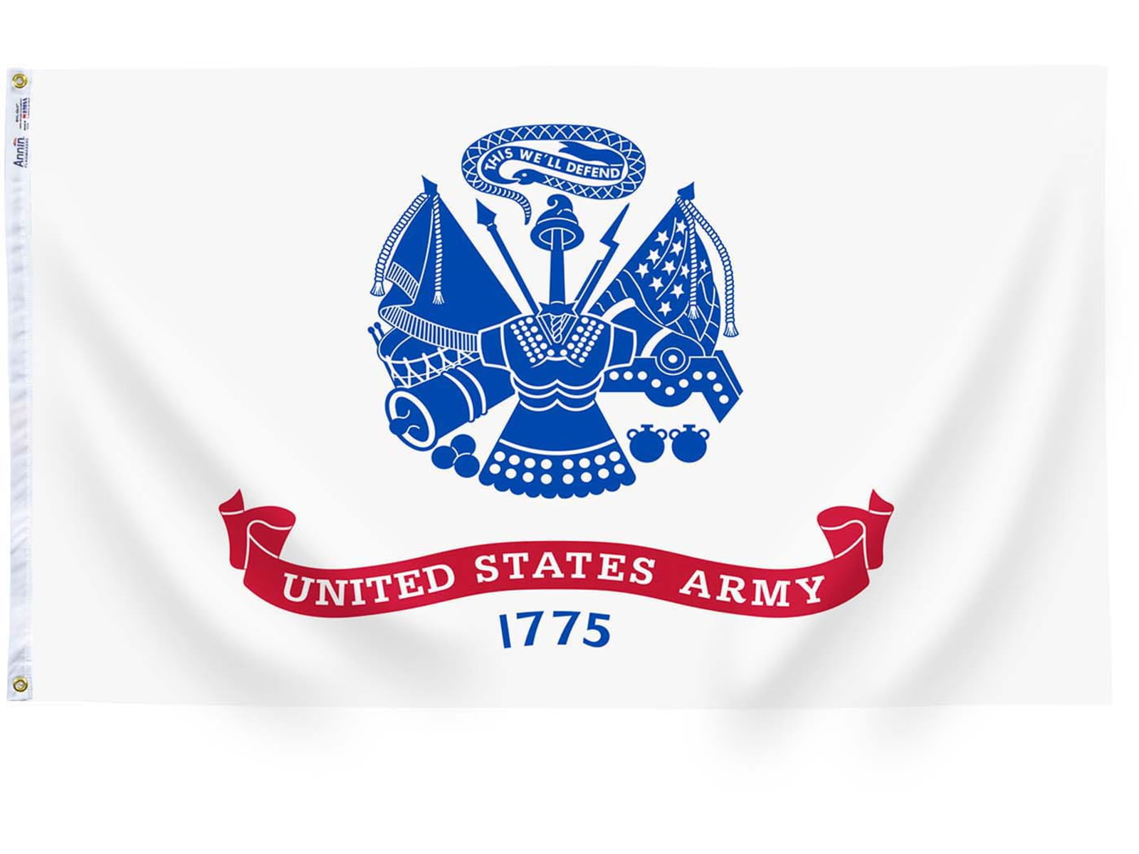 Annin Flags US Army Nylon Flag White/Blue/Red 3ft x 5ft