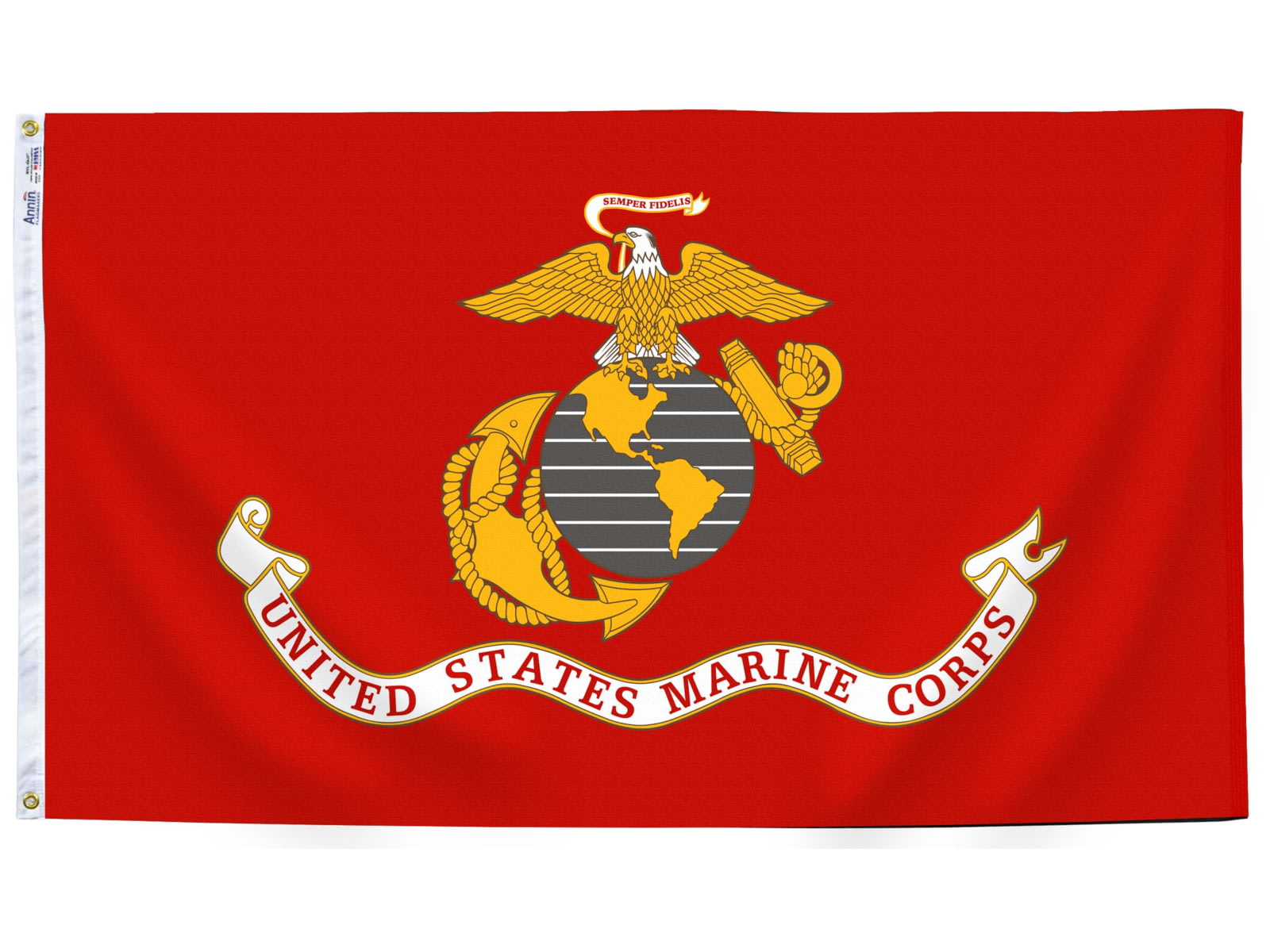 Annin Flags US Marine Corps Nylon Flag Red/White/Gold 3ft x 5ft